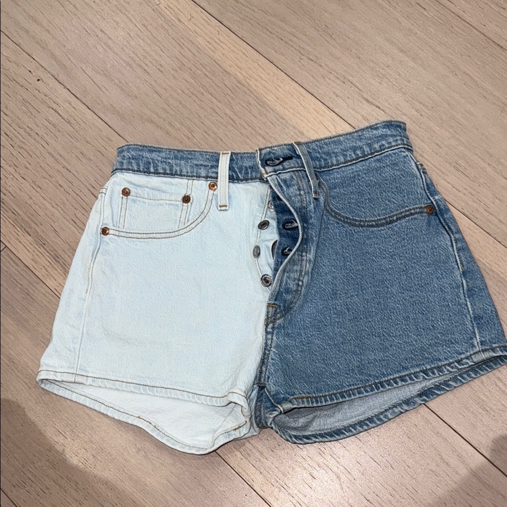 Levi's Two-Tone Blue Jean Shorts